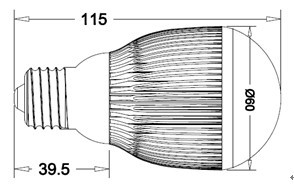 LED铝壳体球泡灯规格
