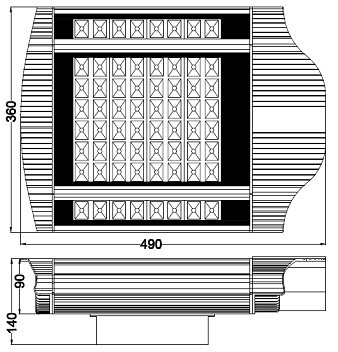 64WLED路灯尺寸型号